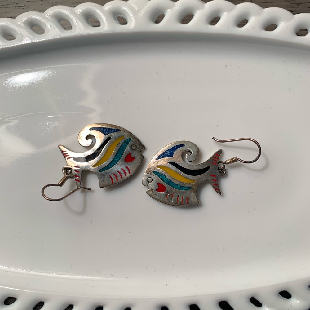 Sterling Silver fish Earrings